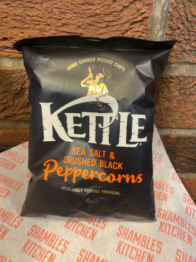 Kettle Crisps Sea Salt Crushed Black Peppercorn