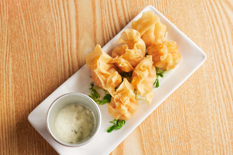 Cuì Zhà Xiān Xiā Yún Tūn Pèi Tā Tā Jiàng D/F Shrimp Wonton With Tartar Sauce