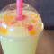 Mango Pineapple Smoothie With Rainbow Crystal Boba