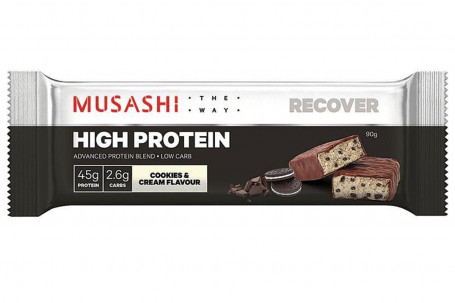 Musashi Cookies Cream Barra De Proteína 90G