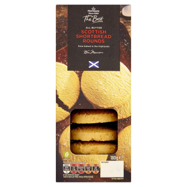 Morrisons The Best All Butter Scotch Shortbread Biscuit Rounds 180G