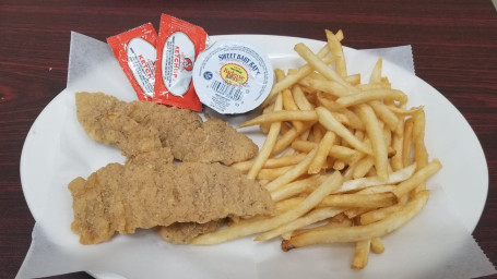 Chicken Tender Whit Fries