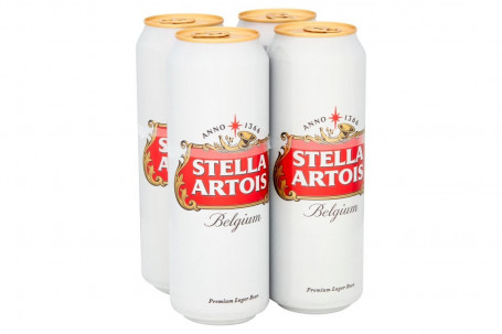 Latas De Cerveja Stella Artois Bélgica Premium Lager 4 X 568 Ml