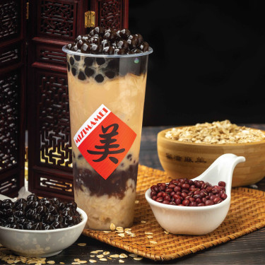 Mì Hóng Dòu Yàn Mài Zhēn Zhū Nǎi Chá Red Beans Oatmeal Milk Tea