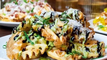 Parmesan Pesto Waffle Fries