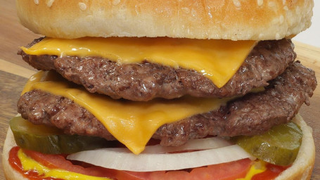 Homemade 1/2 Lb Double Cheeseburger