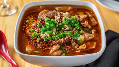 S03 Boiled Beef In Spicy Szechuan Sauce. Shuǐ Zhǔ Niú Ròu