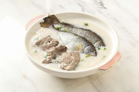 Ní Měng Zhū Rùn Zhōu Porridge With Siganus Fuscescens And Pork Liver
