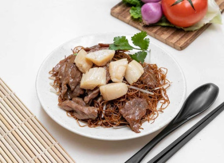 Dài Zi Niú Ròu Chǎo Miàn Fried Noodles With Scallop And Beef