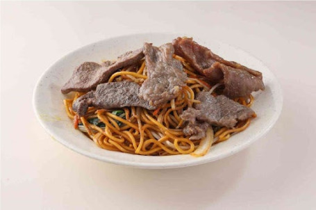 Zhū Rùn Niú Ròu Chǎo Yóu Miàn Fried Oil Noodles With Pork Liver And Beef