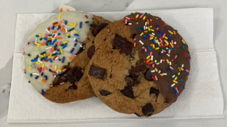 Large Chocolate Dipped Cookies