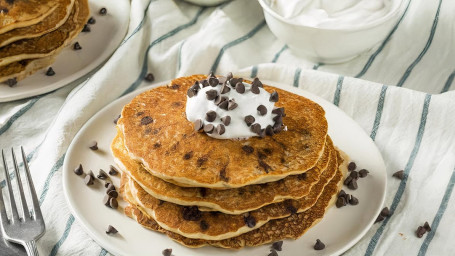 Panquecas Com Gotas De Chocolate (5 Pilhas)