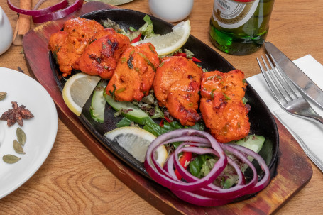 Charcoal Smoked Chicken Tikka With Beer