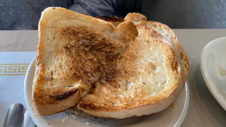 Two Slices Of Homemade White Bread