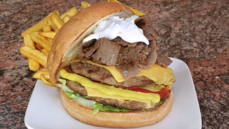 #1. Gyro Double Cheeseburger With Fries