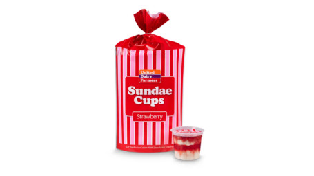 Udf Brand Strawberry Sundae Cup 8Ct-5Oz