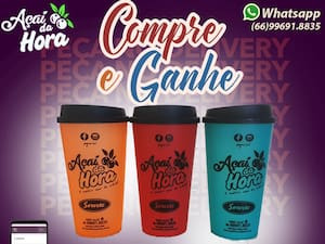 Copo 550 Ml 3 Adicionais Copo Personalizado De Brinde Açai Da Hora