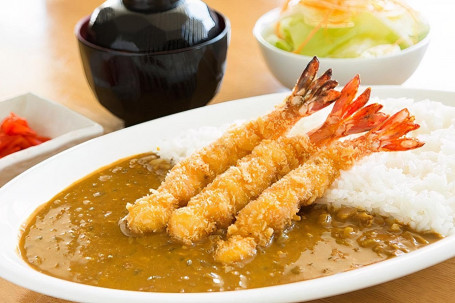 Curry Prawn Tempura Rice