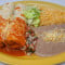 #7. 2 Shredded Beef Burritos Plate