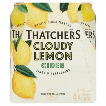 Thatchers Cloudy Lemon 440Ml 4 Cans