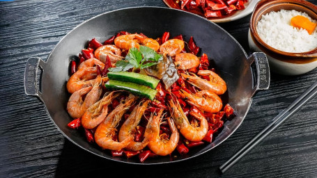 Spicy Headed Jumbo Shrimp Má Là Yǒu Tóu Xiā