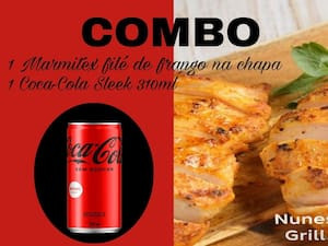 Combo 1 Coca-Cola Sem Açúcar Sleek 310Ml 1 Marmitex Filé De Frango Na Chapa