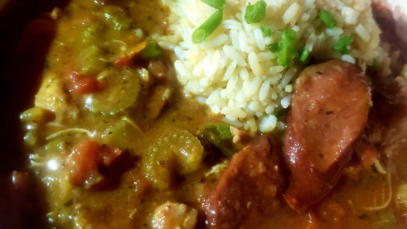 Chicken And Sausage Gumbo W/Rice