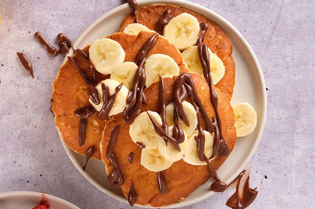 Chocolate And Banana Pancakes (V)