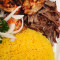 Chicken Kabob Beef Shawarma Plate