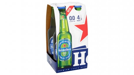 Cerveja Heineken 0,0 Sem Álcool Lager 4 X Garrafas De 330 Ml