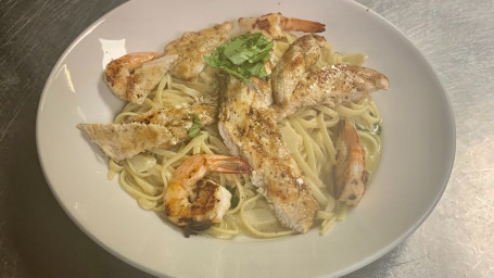 Linguini Shrimp And Chicken