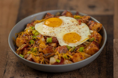Bacon Or Sausage Loaded Home Fry Bowl