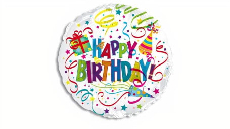 18 Happy Birthday Party Hat Horn Balloon (1Ct)