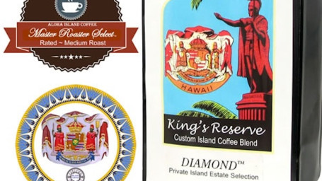 Diamond King's Reserve Hawaiian Coffee Blend Whole Bean (8 Oz) Bag