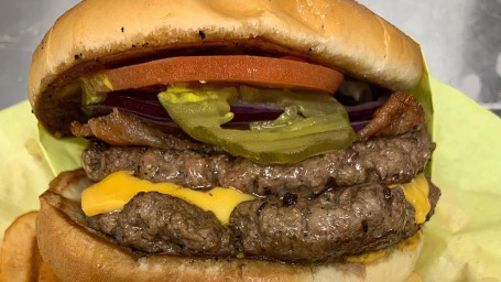 Double Meat Bacon Cheeseburger Basket