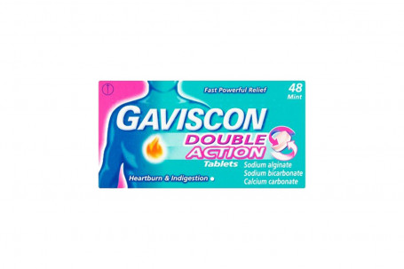 Gaviscon Double Action Mint Flavour Chewable Tablets 48 Tablets