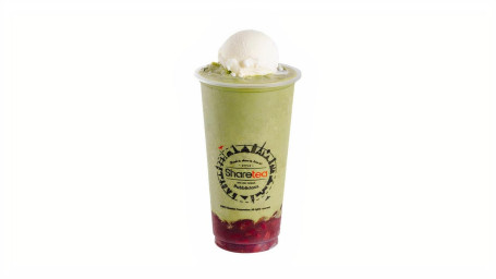 45. Matcha Red Bean Ice Blended With Ice Cream