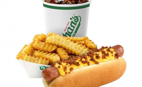 Large Cheese And Bacon Hot Dog Meal