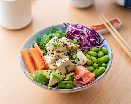 Himitsu Tofu Rice Poke Bowl