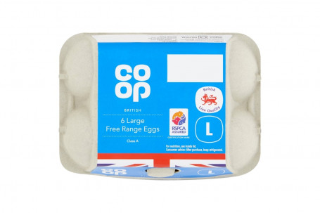 Co Op British Free Range Large Eggs 6Pk