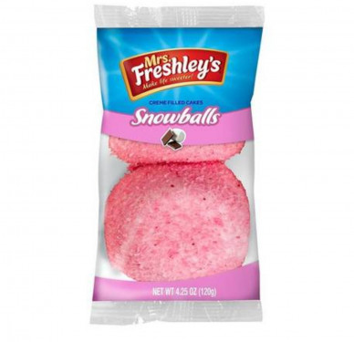 Mrs Freshley's Pink Snowballs Cakes Twin Pack