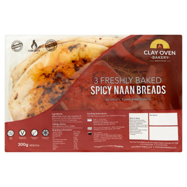 Pão Naan Picante Forno De Barro 300G