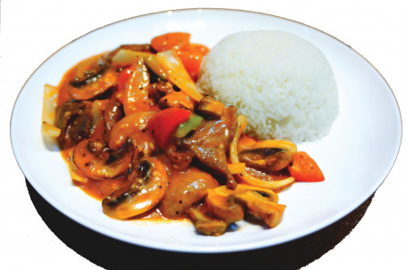 Tomato Beef Veggies With Rice