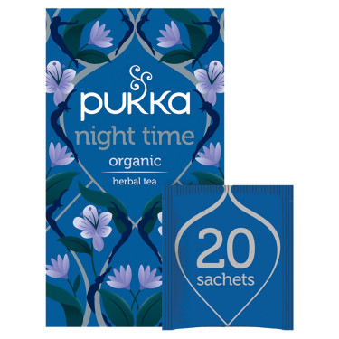 Pacote de 20 saquinhos de chá de ervas Pukka Night Time