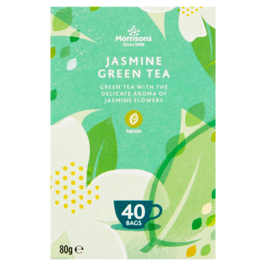 Morrisons Jasmine Serenity Green Tea 40 Saquetas 80G