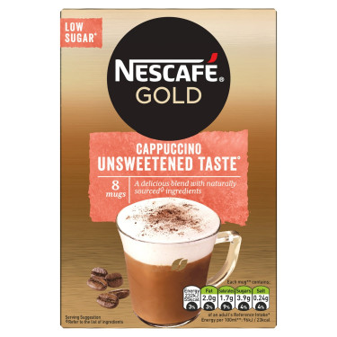 Nescafé Gold Cappuccino Sem Açúcar 8 Sachês 113,6G