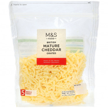 M S Food Queijo Cheddar Britânico Maduro Ralado 250G