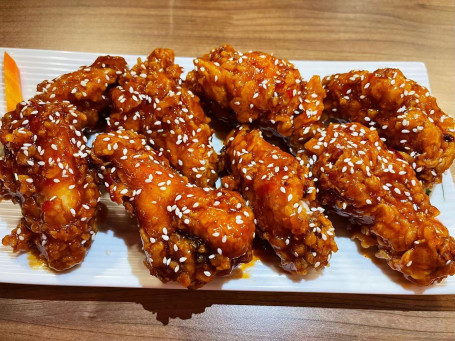 Korean Deep Fried Spicy Chicken Wings (4Pcs)