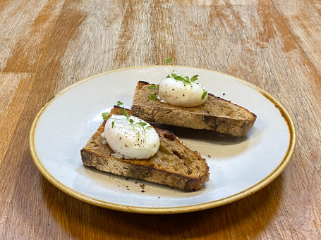 2 Poached Eggs On Sourdough Toast