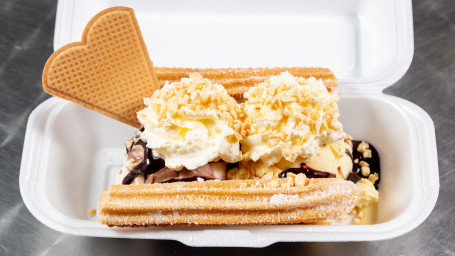 Churro Delight Vanilla Or Chocolate Ice Cream